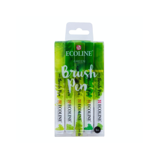 Набор акварельных маркеров "Ecoline" 5 цветов (зеленые цвета)
