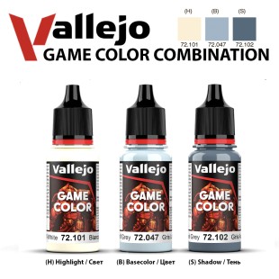 Набор красок для моделизма Vallejo "Game Color" 3 штуки (№101, 047, 102) по 18мл