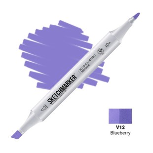 Маркер двусторонний Sketchmarker "Classic" V12 Голубика