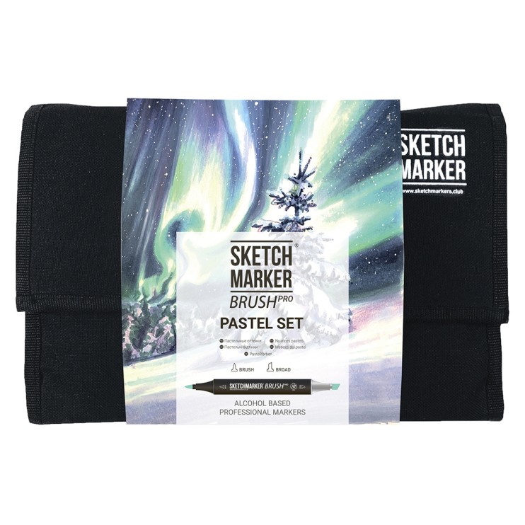 Набор маркеров Sketchmarker Brush "Pastel" 24 штуки