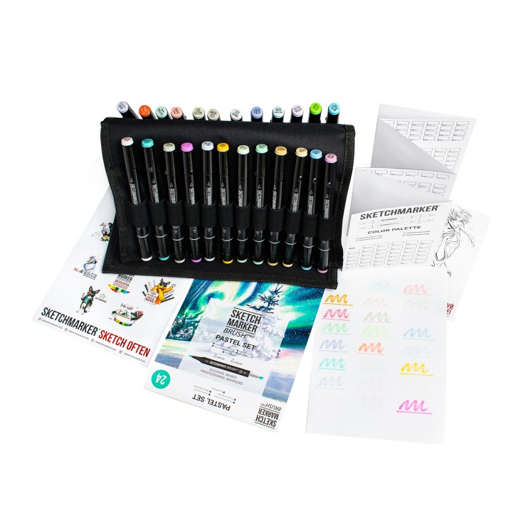 Набор маркеров Sketchmarker Brush "Pastel" 24 штуки