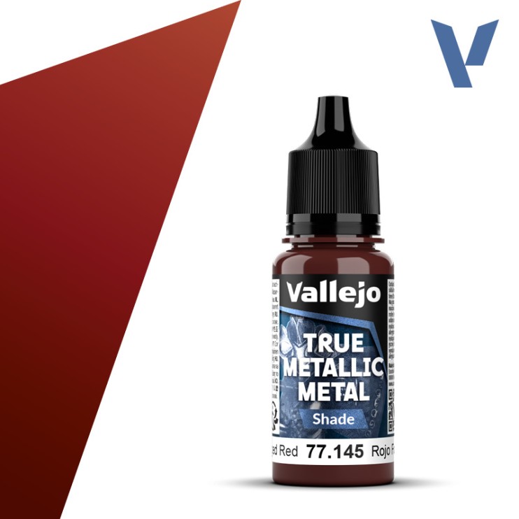 Краска акрил Vallejo "True Metallic Metal" 77.145 Forged Red, 18мл (серия Shade)