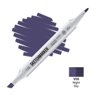 Маркер двусторонний Sketchmarker "Classic" V20 Ночное небо