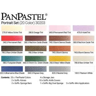 Набор сухой пастели PanPastel "Portrait" 20 цветов PP30203