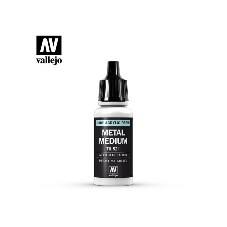 Медиум-металлик "Metal medium" 70.521 для 3х типов краски (Model Air, Model Color и Game Color), 17 мл