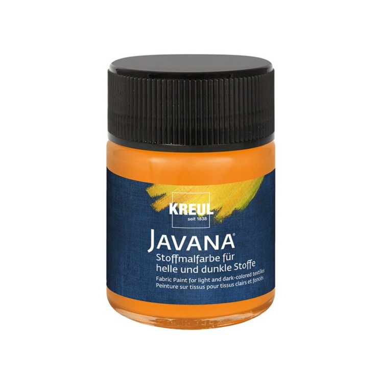Краска нерастекающаяся по темным тканям Kreul "Javana Tex Opak" 50мл, оранжевый (91958)