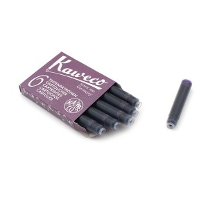 Картридж для перьевой ручки "KAWECO" фиолетовый, 6 штук