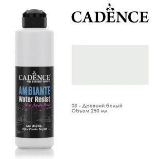 Краска акриловая Cadence "Ambiente" 250мл №03 древний белый + катализатор