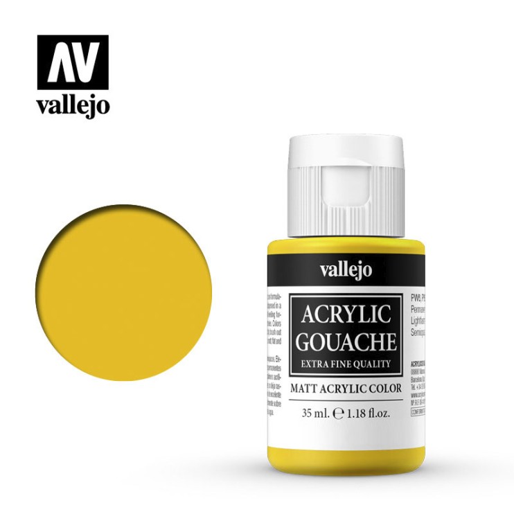 Гуашь-темпера Vallejo "Acrylic Gouache" 05.023 Кадмий желтый, 35 мл