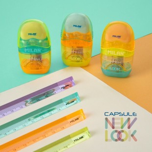 Ластик каучуковый Milan "New Look" с точилкой для карандашей