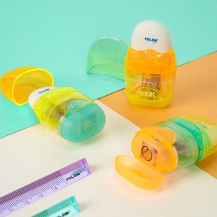 Ластик каучуковый Milan "New Look" с точилкой для карандашей