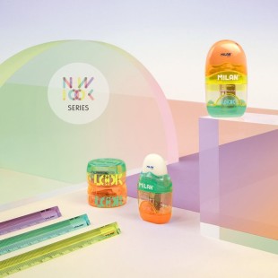 Ластик каучуковый Milan "New Look" с точилкой для карандашей