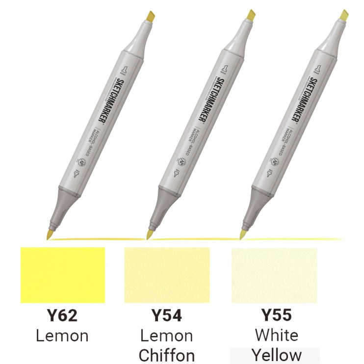 Комплект двусторонних маркеров Sketchmarker "Classic" 3 штуки (№Y54, Y55, Y62)