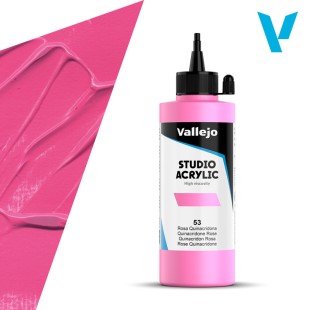 Акрил Vallejo "Studio" 53 Quinacridone Rose (Розовый Хинакридон), 200мл