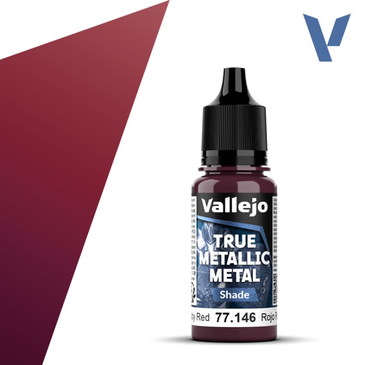 Краска акрил Vallejo "True Metallic Metal" 77.146 Ruby Red, 18мл (серия Shade)