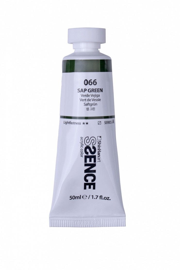 Краска акриловая Shinhan "Essence" №66 Зеленый травяной (крушина), туба 50мл