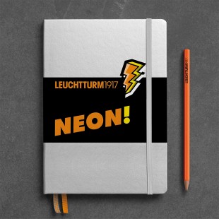 Блокнот в точку Leuchtturm1917 "Neon Edition" A5, 125л, 80г/м2, твердая обложка, Оранжевый Неон (361391)