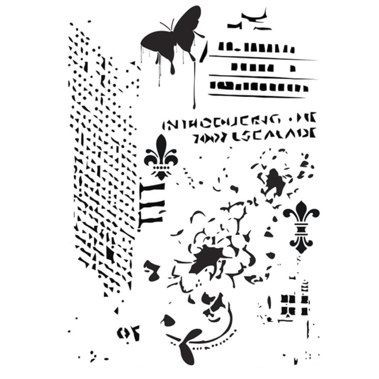 Трафарет 21х30см, MA67 бабочки