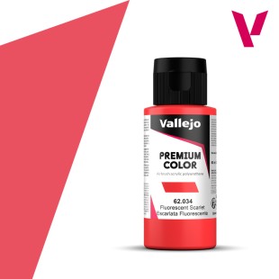 Краска "Premium" 62.034 (Fluorescent Scarlet), 60 мл