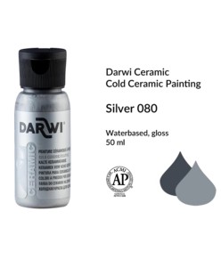 Краска для керамики Darwi "Ceramic" 080 Silver, 50мл