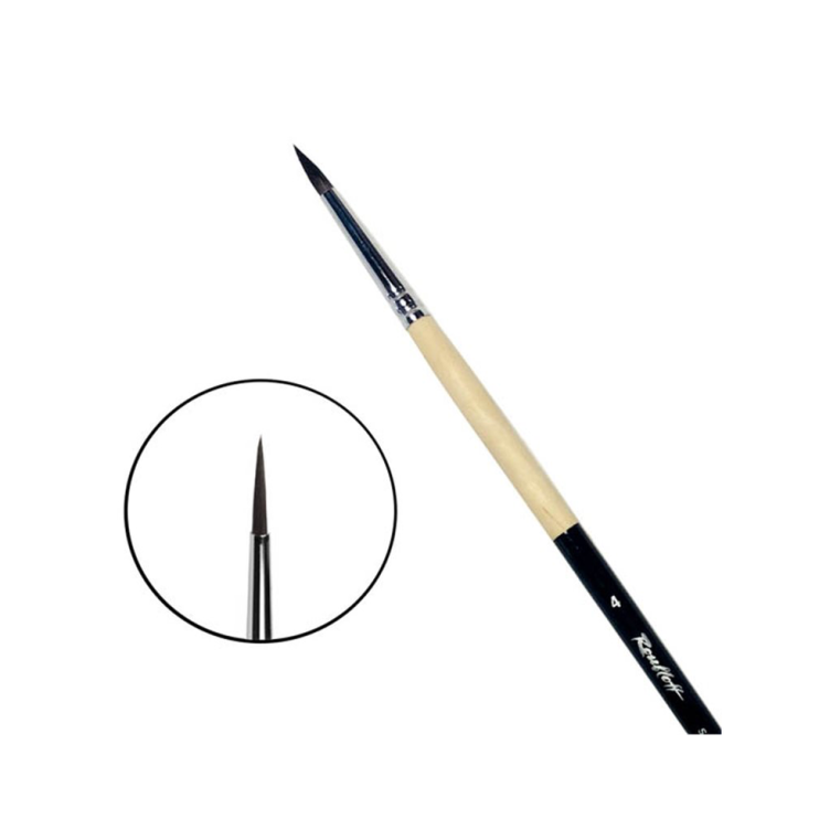 Кисть белка круглая "Master" №4 /короткая ручка