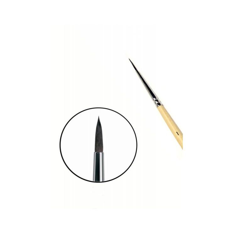 Белка круглая кисть Chernaya Rechka "1410" №1 на короткой ручке