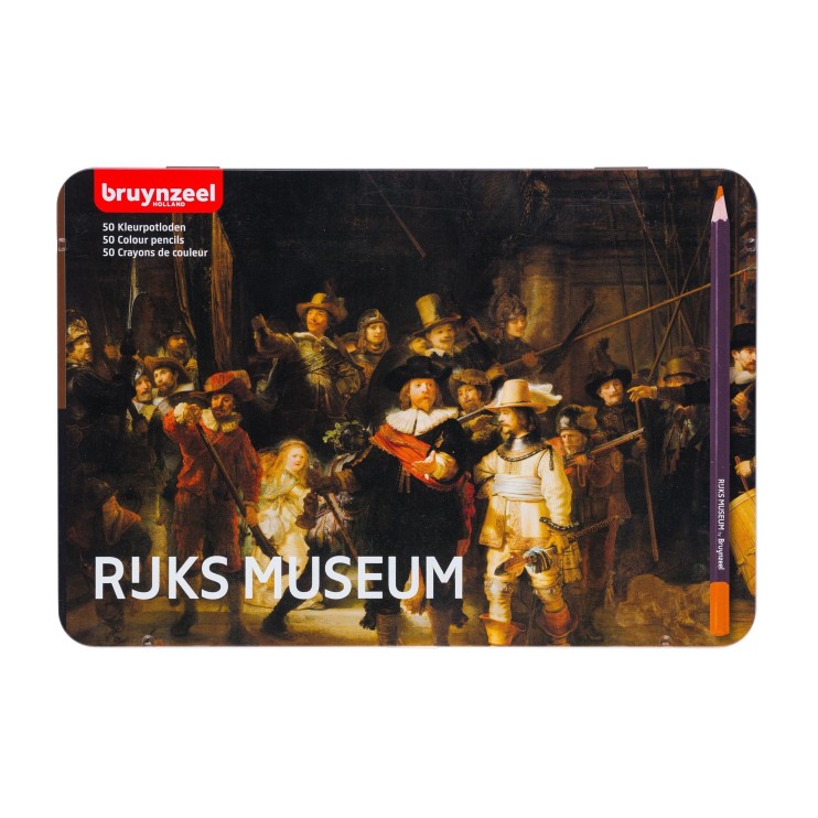 Набор цветных карандашей Bruynzeel "Ruks museum" 50 штук в металлическом пенале
