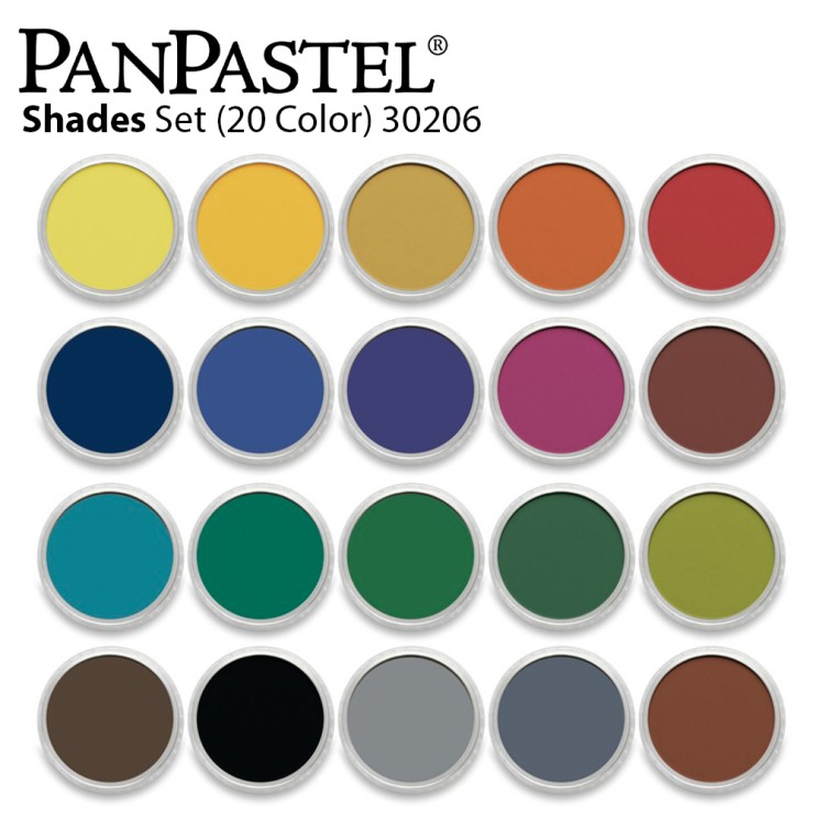 Набор сухой пастели PanPastel "Shades" 20 цветов PP30206