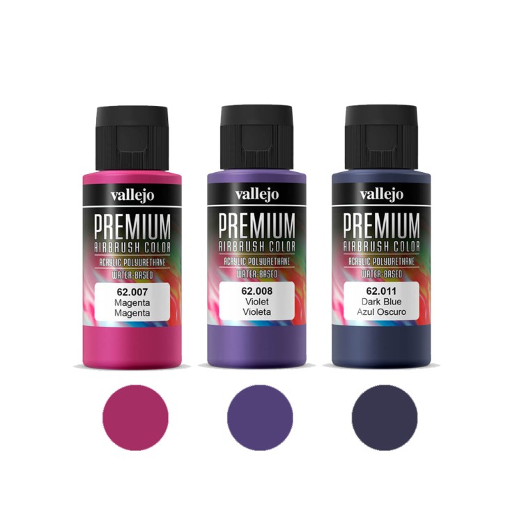 Набор из 3 красок "Premium" №007, 008, 011) по 60мл