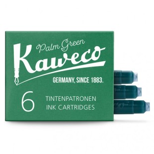 Картридж для перьевой ручки "KAWECO" пальмовый зеленый, 6 штук