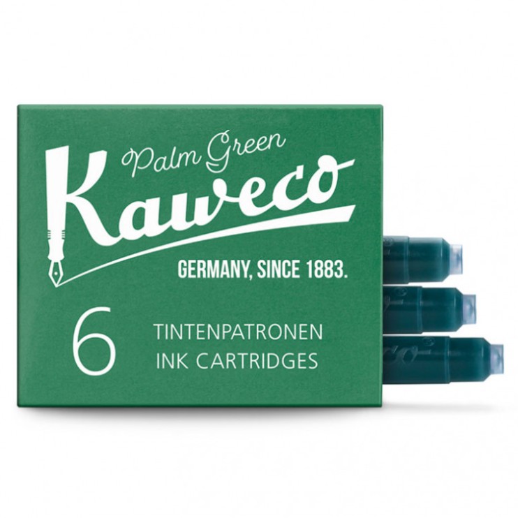 Картридж для перьевой ручки "KAWECO" пальмовый зеленый, 6 штук (10000009)