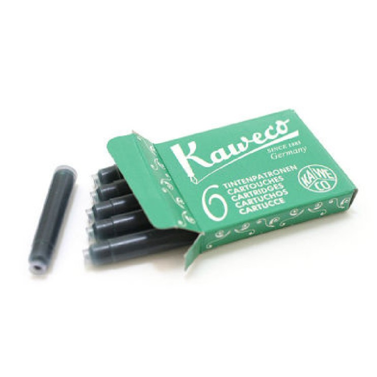 Картридж для перьевой ручки "KAWECO" пальмовый зеленый, 6 штук (10000009)