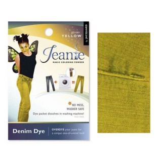 Краситель джинсовый для перекрашивания в стиральной машине Jacquard "Jeanie Dye" #001 желтый
