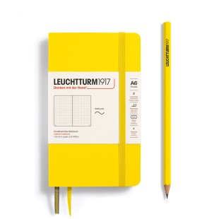 Блокнот в точку Leuchtturm1917 "Pocket" A6, 61л, 80гр/м², мягкая обложка,Лимонный (355292)