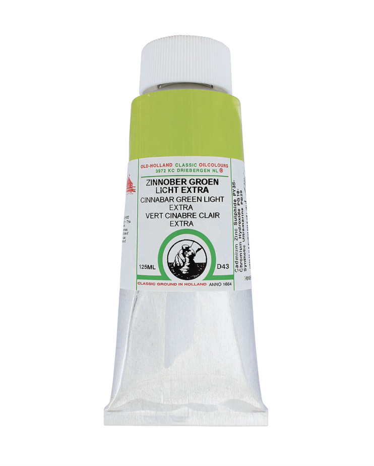 Масло "Old Holland" D43 Cinnabar Green Light Extra/ Киноварь зелёная светлая, 125 мл