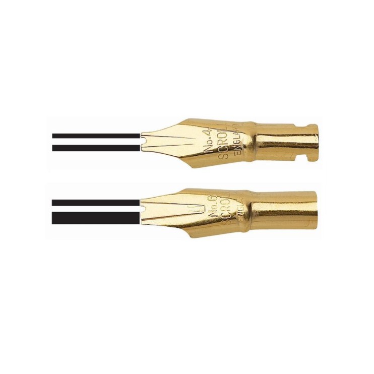 Набор перьев полированных Manuscript "Scroll Nib" 4 (2,5мм) (3 штуки)