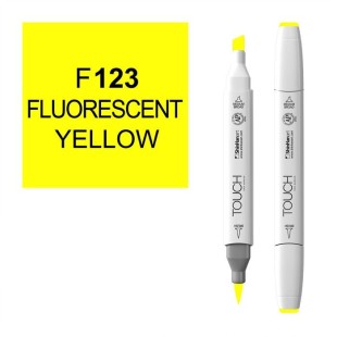 Маркер Touch Twin "Brush" цвет F123 (желтый флуоресцентный)