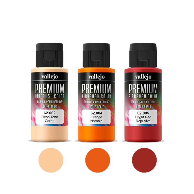 Набор из 3 красок "Premium" №002, 004, 005) по 60мл