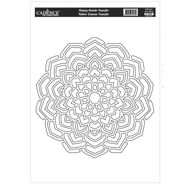 Трансфер по ткани "Fabric Contour transfer" 25х35см, FCT-01