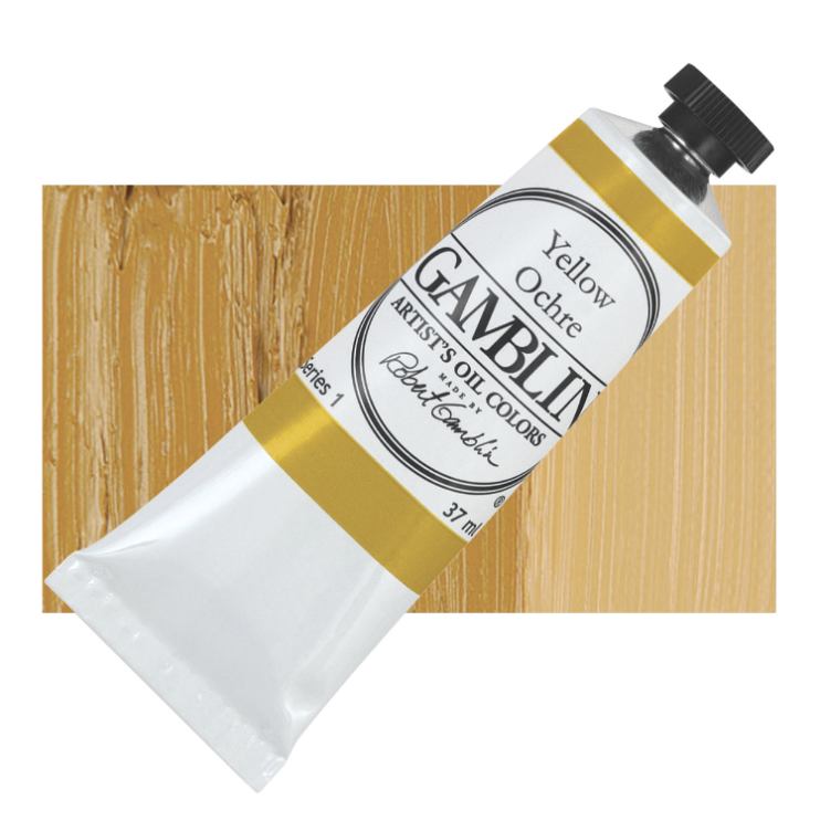 Масляная краска Gamblin "Artist" Yellow Ochre (Охра желтая), туба 37мл