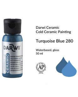 Краска для керамики Darwi "Ceramic" 280 Lagoon blue, 50мл