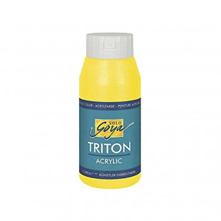 Краска акриловая Solo Goya "Triton" №01 Жёлтый светлый основной, 750мл.