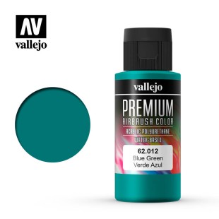 Краска для аэрографии Vallejo "Premium" цвет 62.012 (Blue Green), 60 мл