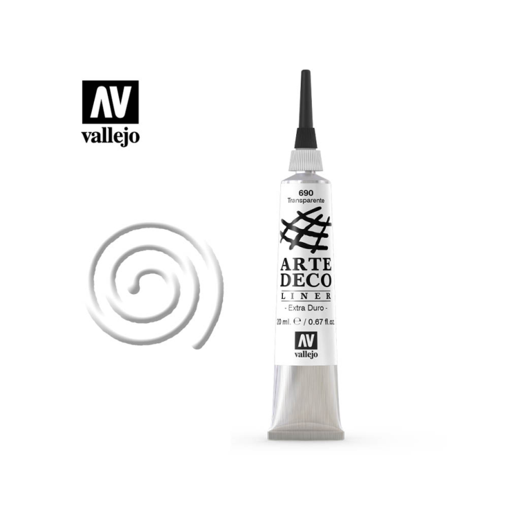 Рельеф по всем поверхностям Vallejo "ArteDeco" 83.690 прозрачный /20ml