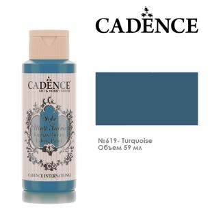 Краска по ткани Cadence "Style Matt Fabric" 59мл, 619 бирюзовый