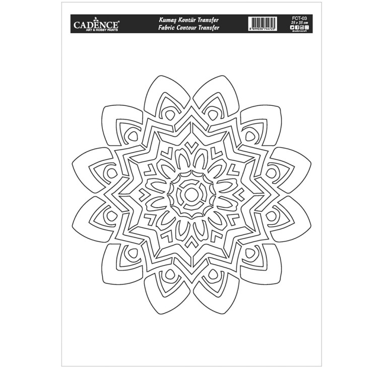 Трансфер по ткани "Fabric Contour transfer" 25х35см, FCT-03