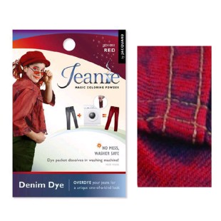 Краситель джинсовый для перекрашивания в стиральной машине Jacquard "Jeanie Dye" #003 красный