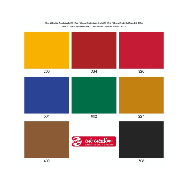 Набор акварельных красок Art Creation "Watercolour" 8 туб по 12мл