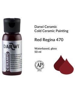 Краска для керамики Darwi "Ceramic" 470 Cherry red, 50мл