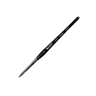 Колонок круглый Roubloff "101F" №5 черная матовая фигурная ручка